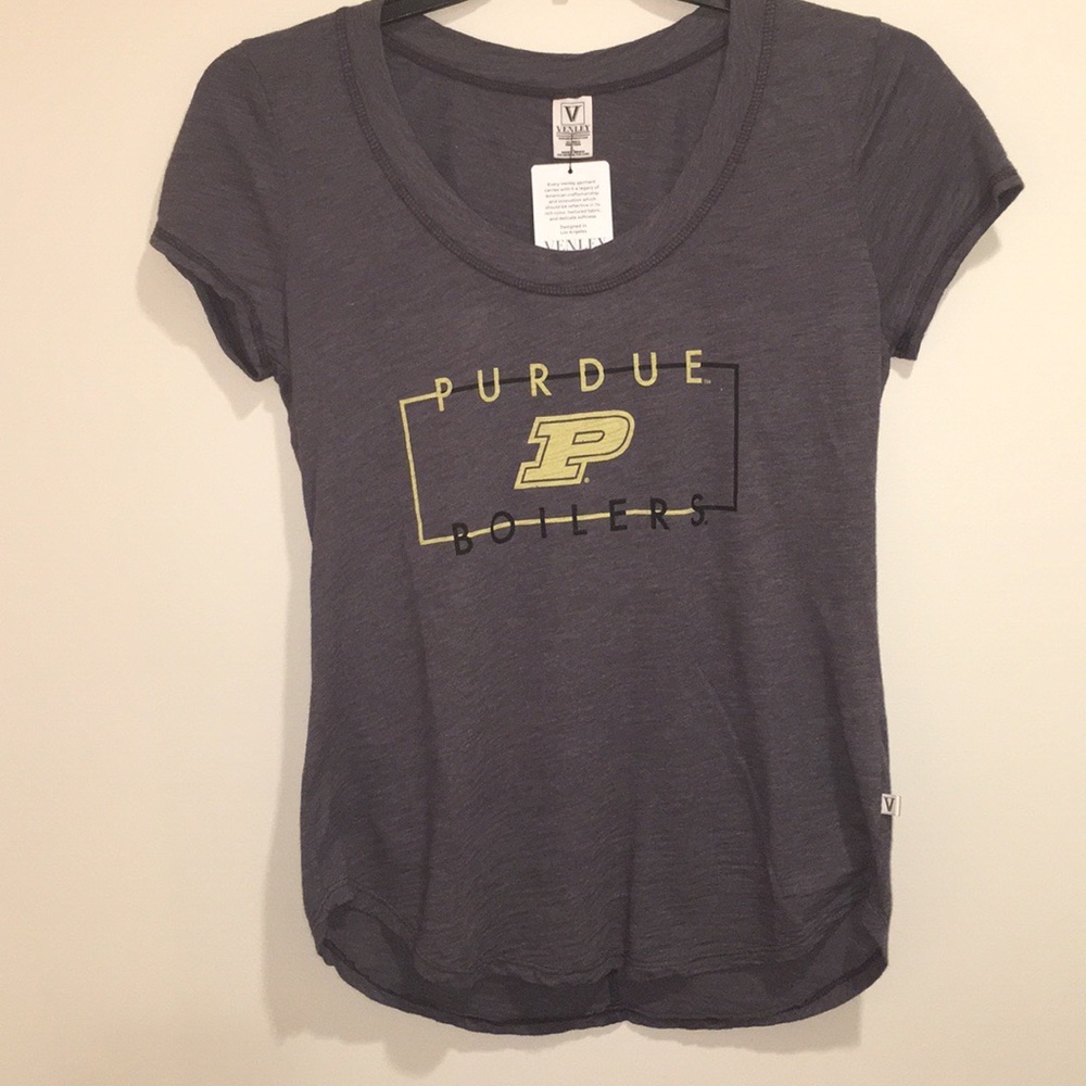 Purdue Boilermakers Ashley Slub Knit Tee NWT L